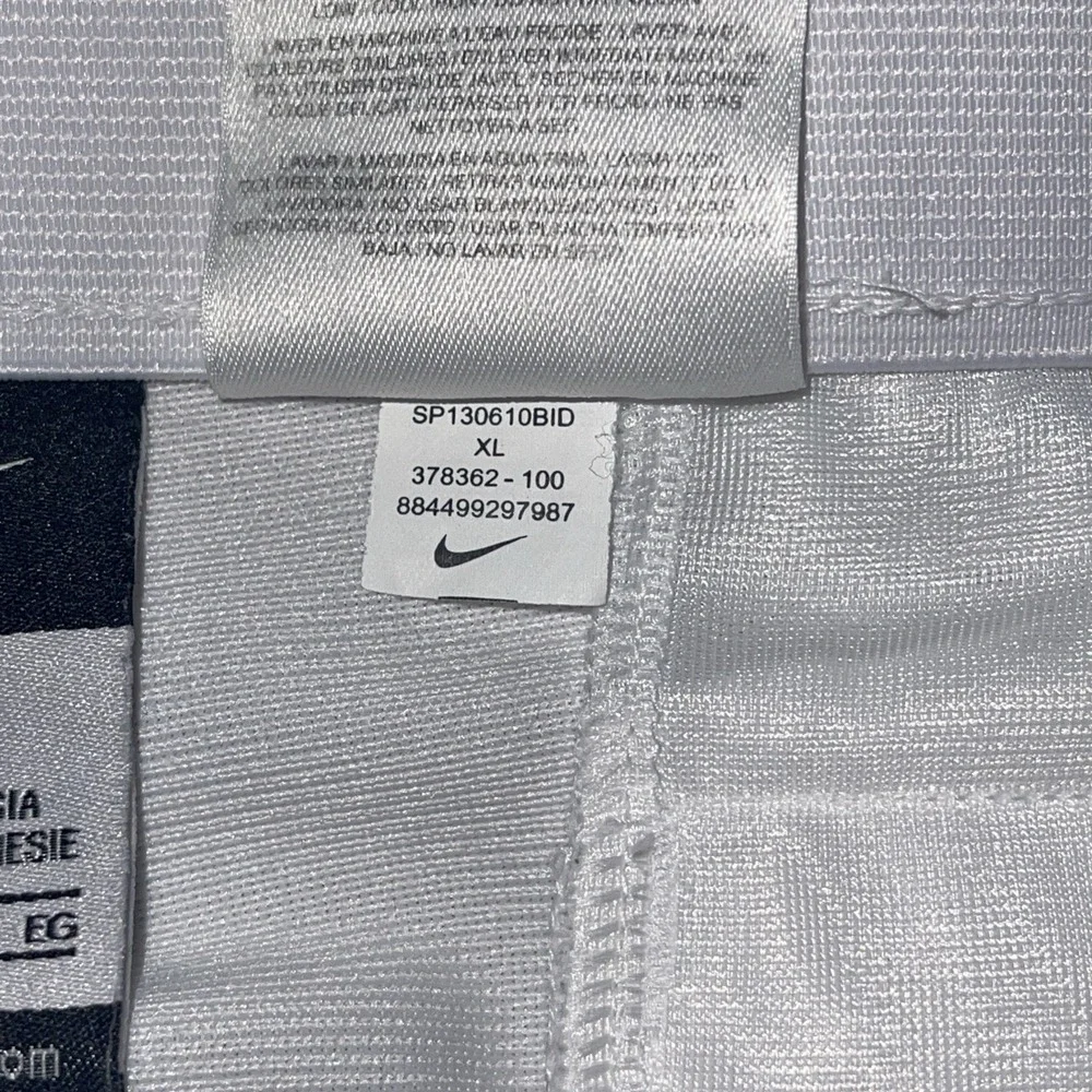 Nike Baseball Pants Men XL White Elastic Ankle‎ Double Knees Swoosh